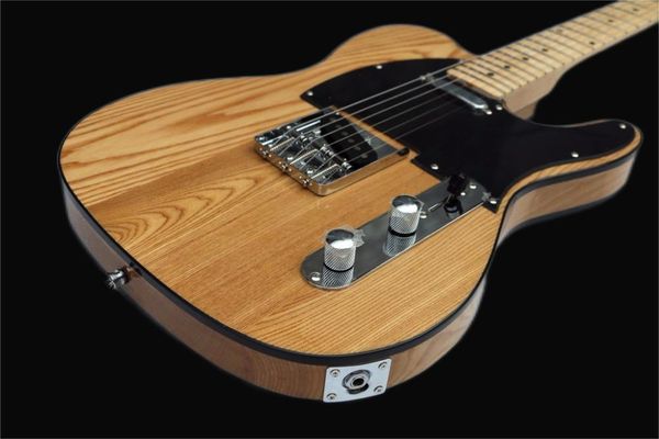 

factory store custom natural elm telecaster wooden electric guitar ing