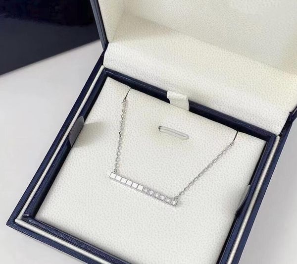

necklaces 2022 trend famous brand anniversary gifts party jewelry necklaces for women cube 3a zircon europe luxury charms classic, Silver