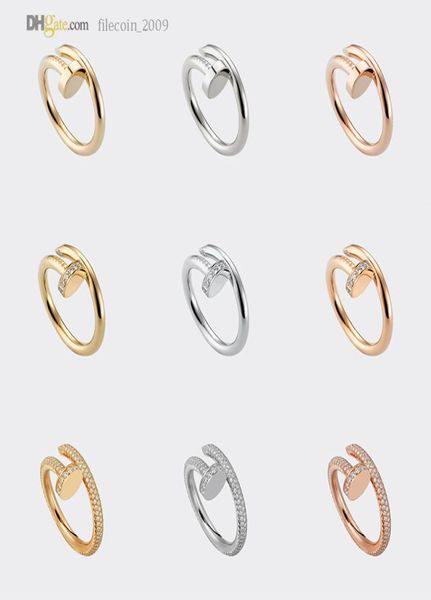 

nail ring designer ring carti band rings womenmen luxury jewelry titanium steel goldplated never fade not allergic goldsilverr8445934, Silver