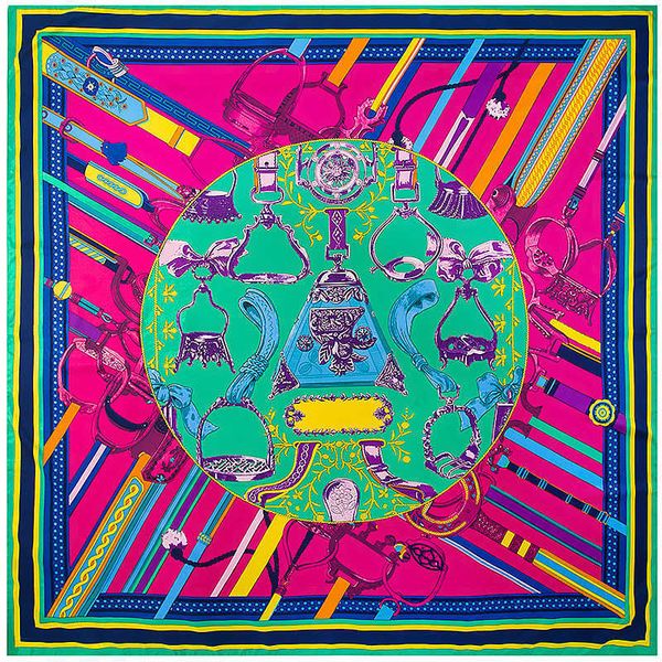 

130cm new design winter brand scarf belt saddle twill 100% silk for ladies big square scarves woman shawl kerchief 0530, Blue;gray