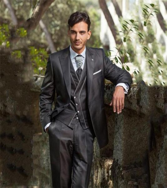

black men tuxedos groom wedding tuxedo formal one button business mens prom dinner blazer 3 pieces su4361997