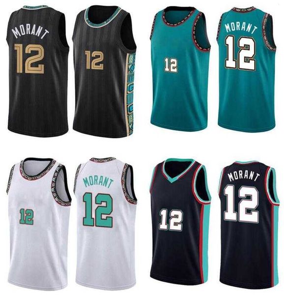 

Ja 12 Morant Basketball Jerseys stitched s Green Grey White Black S M L  X, Jersey