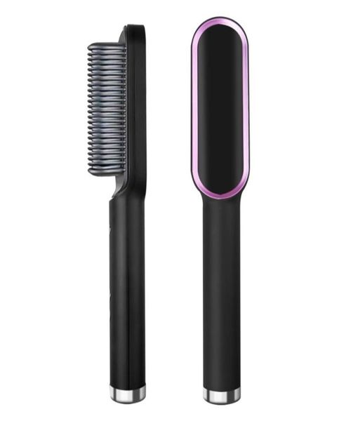 

multifunctional hair straightener ceramic electric curler straightening beard brush fast heating profissional comb 2202116310083