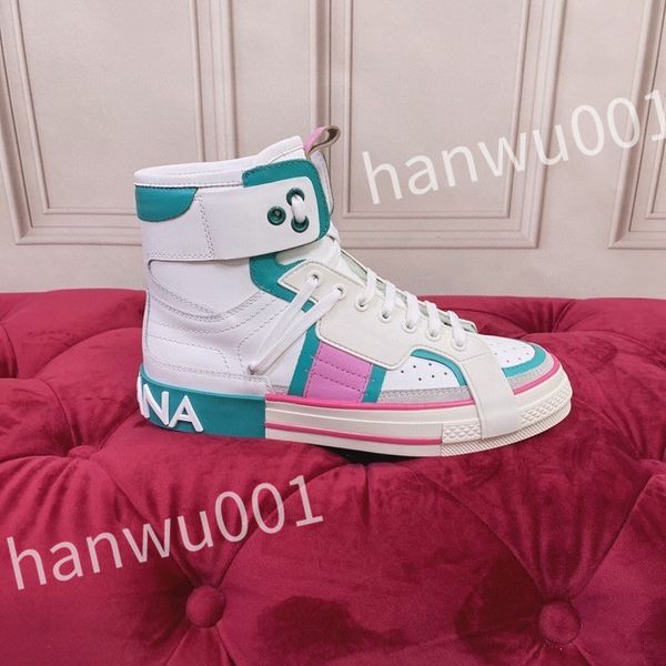 

designer canvas shoes men women high boots sneakers casual shoes platform trainers size 35-45, Black