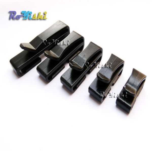 

100pcslot black quickslip keeper buckle webbing ending clip for backpack adjusting strap7230900