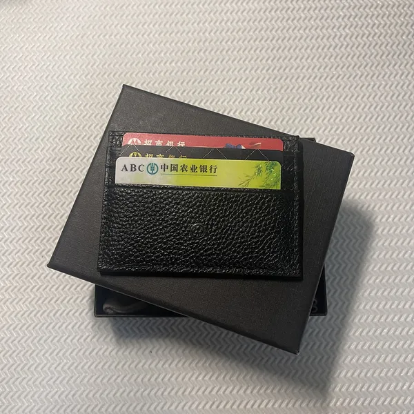 

leather wallet luxury designer bag holder men's women's credit card mini wallets coin pocket key slot attached boxes, Brown;gray