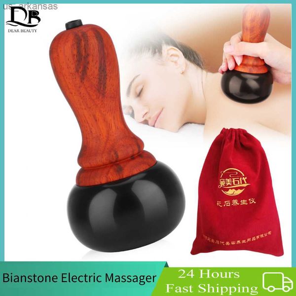 

full body massager stone gua sha electric massager neck back body compress jade warming moxibustion dredging meridian massage tools l230523