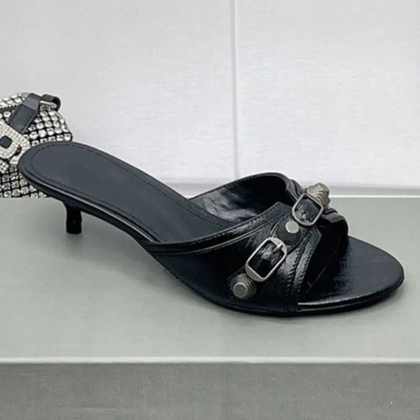 

casual shoes 2023 new heels sandal popular designers for womens slippers spring summer classic fashion unique style sandals slipper, Black