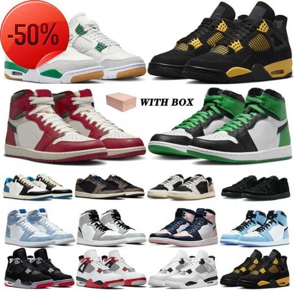

2023 4s thunder 2023 basketball shoes 1s lucky green washed pink 4 military black cat fire red thunder sail university blue cool greys seafo