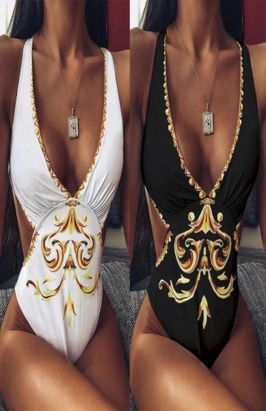 

women039s swimsuit one piece print deep v bikini for seaside play onepiece suits3216202