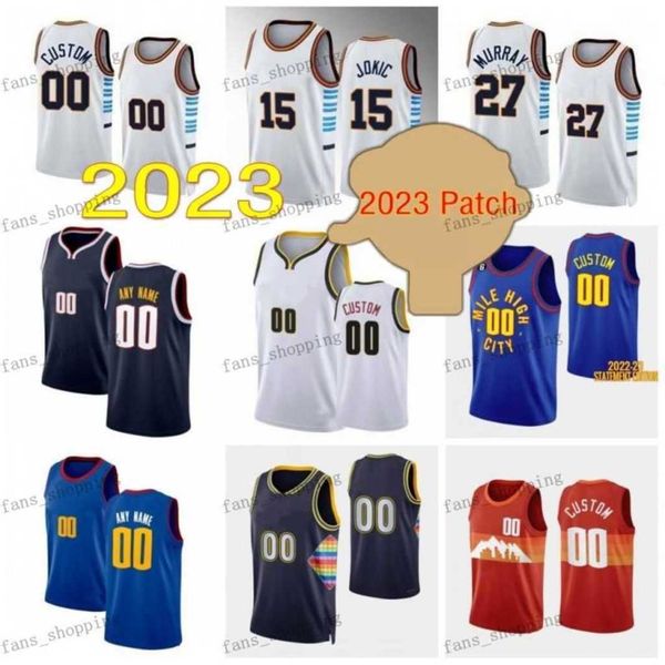 

27 jamal 15 jokic murray jersey custom basketball jerseys 32 jeff green ish smith zeke nnaji vlatko cancar peyton watson peyton watson brown, Black;red