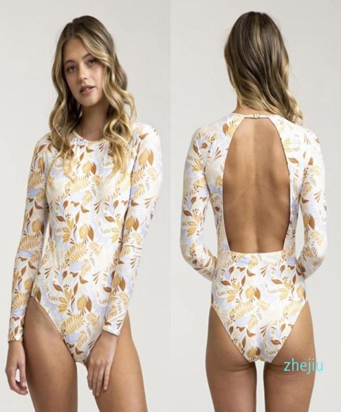 

twopiece suits surf rashguard long sleeve swimwear women one piece swimsuit rash guard swim suit bathing beach wear bodysuit2843011