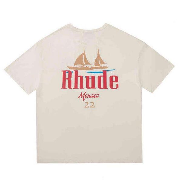 

designer shirts summer mens t-shirts womens rhude designers for men letter polos embroidery tshirts clothing short sleeved tshirt large tee, White;black