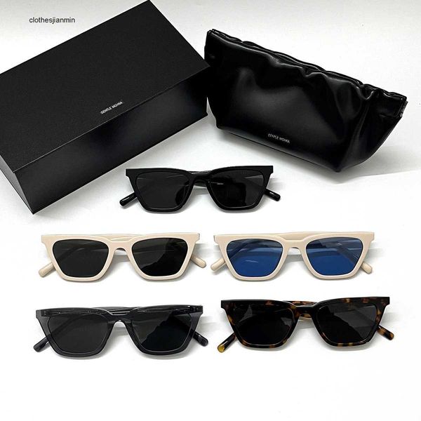 

2023 luxury fashion sunglasses factory% 80 retail new plate gm sunglass korean version women's net red personality cat's ey small, White;black