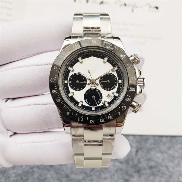 

mens designer luxury watch fashion black dial steel watch band folding clasp master male couples gifts, Slivery;black