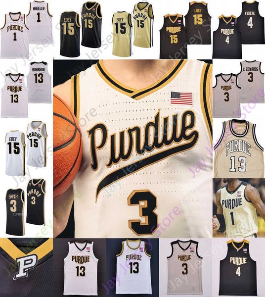 

purdue boilermakers basketball jersey ncaa college zach edey fletcher loyer braden smith caleb furst brandon newman gillis kaufman-renn robi, Black;red