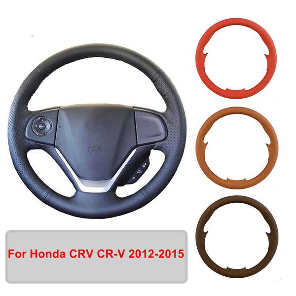

steering wheel covers hand-stitched artificial leather car steering wheel cover for honda crv cr-v 2012-2015 original steering wheel braid g