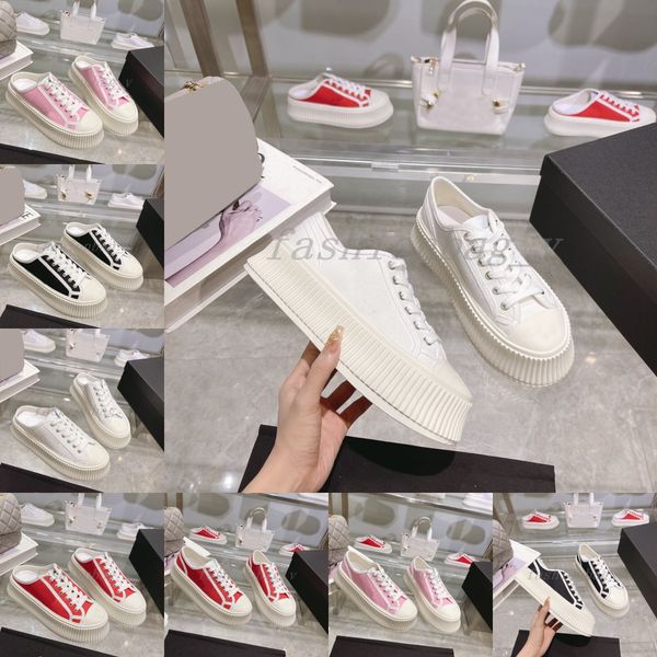 

designer casual shoes women casual slippers thick soled raised shoe outdoor sneakers canvas shoes soft biscuit sneaker, Black