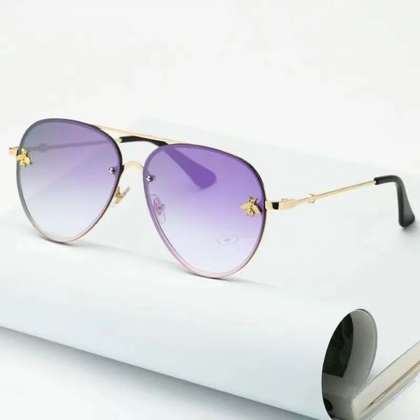 

discoloration sunglasses women metal bee sunglasses for men goggle ladies designer glasses mens new style beach eyeglasses with box vintage, White;black