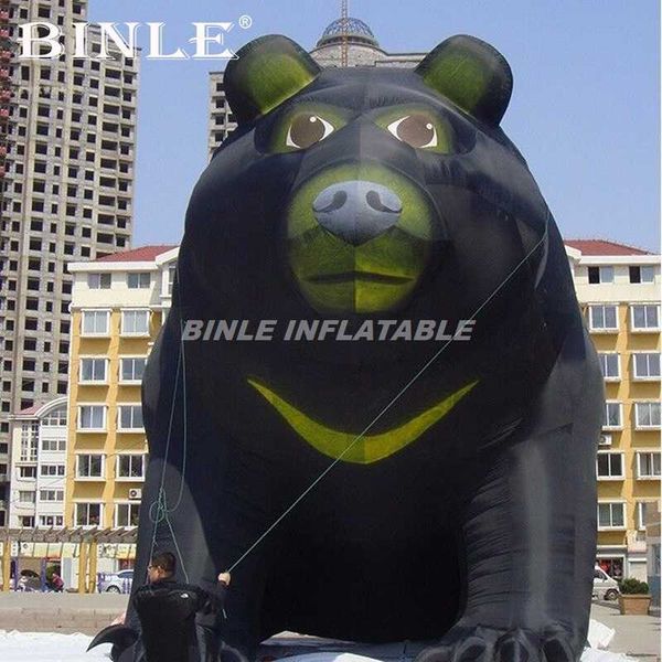 

advertising animal giant inflatable black bear for mall decoration