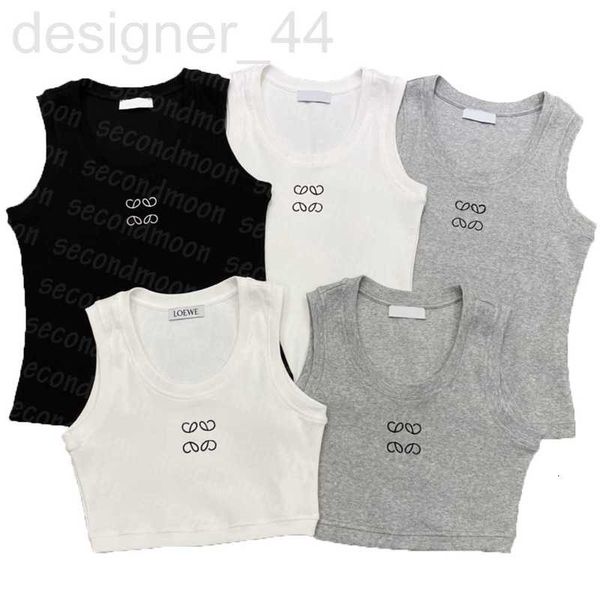 

women's tanks & camis designer women knits embroidered knitting tcrop summer sport tank 9w8w, White