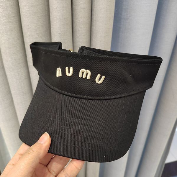 

outdoor open women's miu letter straw hat designer beanie cap sunvisor hat headless sunvisor hat casual sunhat, Blue;gray