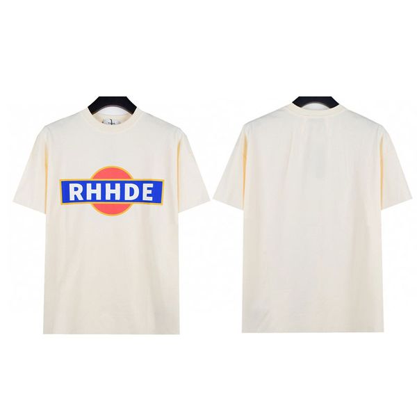 

23ss summer limited mens t-shits vintage racer tee custom classic fit cotton tee-shirt with a ribbed neckline and short sleeve fashion coupl, White;black