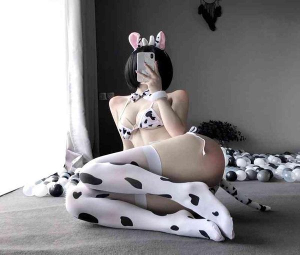 

cow threepoint lingerie temptation maid outfit transparent cute passion comfortable elegant suit lady t2208168314203, Red;black