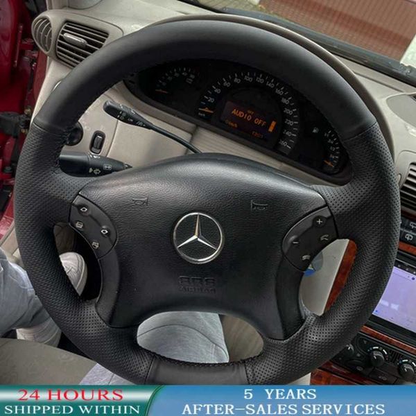 

covers customized car steering wheel cover braid anti-slip artificial leather for mercedes benz w203 c-class 2001-2007 car accessories g2305