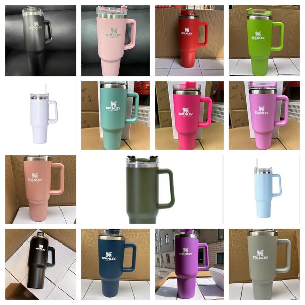 

stan-ley rep fashionable mobile straw sports insulating cup water bottles mugs 40oz with handgrip yq990
