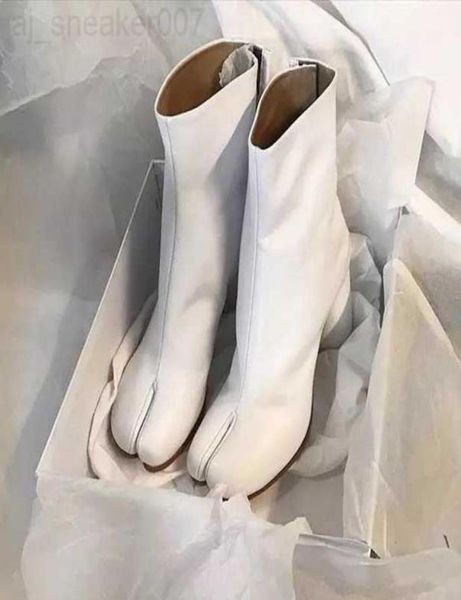 

boots white real leather women two figer autumn ankle booties side zip western rubber bottes femmes black combat botines mujer xcw4451814