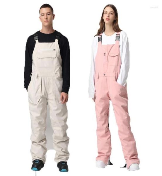 

skiing pants men women ski with straps black khaki waterproof jumpsuittrousers broadcloth long thickening man9217319