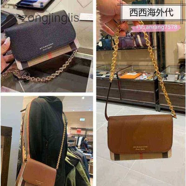 

ladies designer burbrerys bag suitable for classic patchwork plaid classic canvas chain single shoulder messenger womens 1wvf