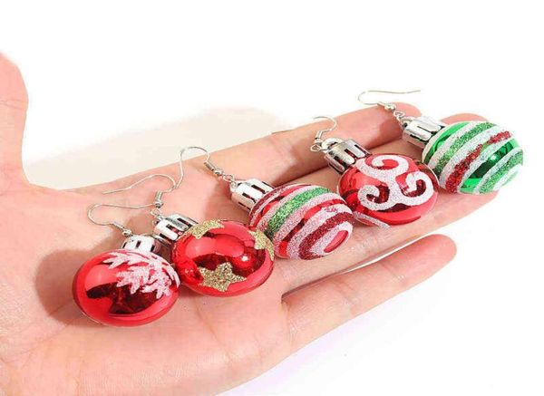 

creative christmas bulb drop earring christmas ball earrings for women christmas gift colorful ball dangle earring for women g22032827166, Silver