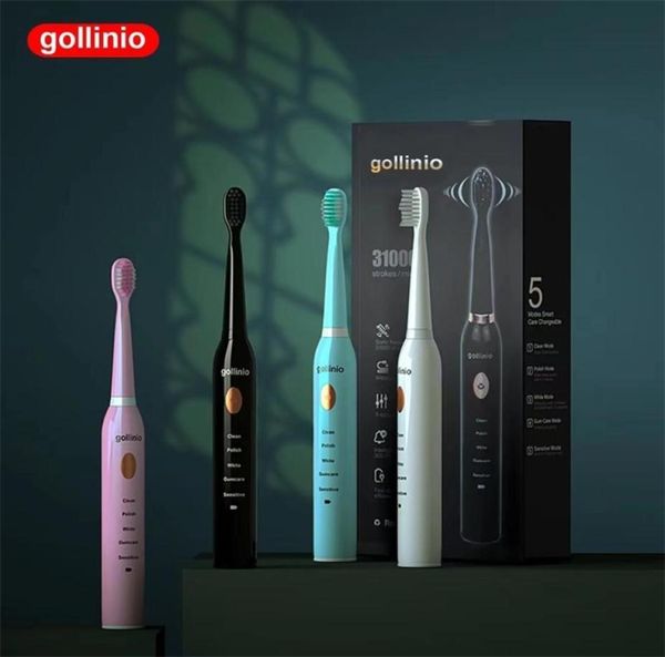 

electric toothbrush usb fast charging powerful cleaning 5 mode waterproof xp7 delivery within 24 hours gl991115b gollinio 229326084