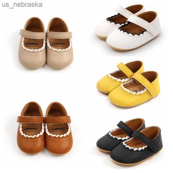 

first walkers soft leather baby moccasins shoes newborn rubber sole first walkers floral border toddler shoes infant girls antislip prewalke