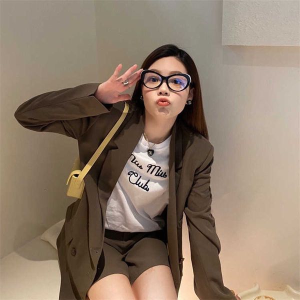 

Designer Fashion luxury cool sunglasses Super high quality ch3405 net red ins same cat's eye glasses frame women's personality flat lens fashion with logo box