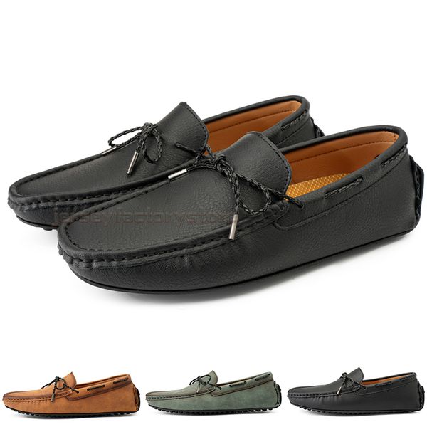 

fashion mens casual shoes drive comfortable breathable daily men leather scrub hundred leisure black slip on man lazy overshoes sneakers jog