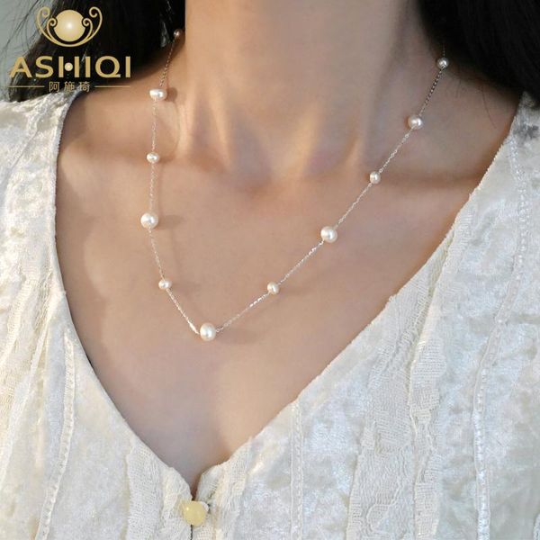 

necklaces ashiqi natural freshwater pearl pendant necklace 925 sterling silver fashion jewelry for women 2022 new