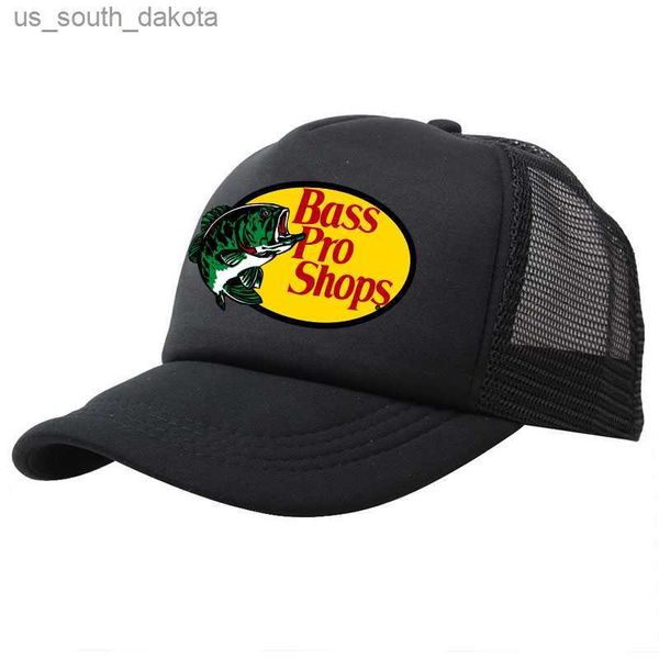 

ball caps stay cool bass pro shops print summer baseball cap for outdoor sport travel dad hat for boy girl sun visor snapback hat l230523, Blue;gray