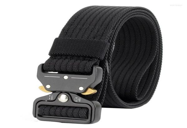 

belts 38cm quick release belt fashion alloy automatic insert buckle men outdoor casual amp women military training6146285, Black;brown