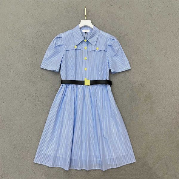 

fashion womens dresses striped pattern skirts trendy homewear temperament a-type skirts luxury comfortable summer designer women clothing, Black;gray
