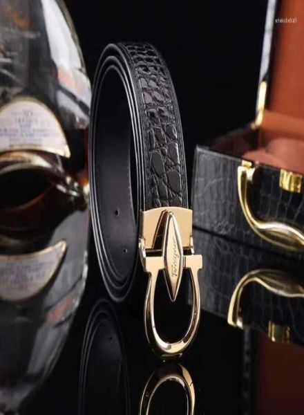 

belts real genuine crocodile belly skin men belt with stainless steel buckle hardware goldsilver color dress9282926, Black;brown