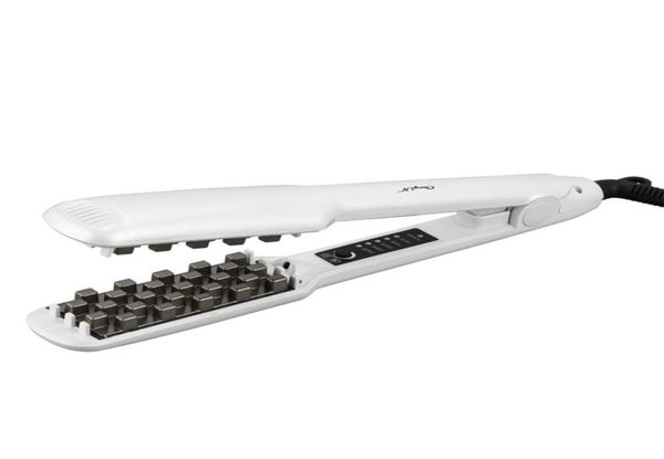 

3d grid hair crimper volumizer ceramic professional fluffy corrugated curler flat iron corn splint perm 5 temperatures 2202227406292