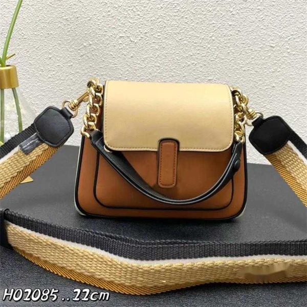 

crossbody bag handbags women shoulder bags metal hardware hasp removable chain leather webbing large capacity fashion tote