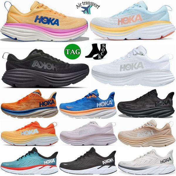 

hoka one bondi 8 running shoes carbon athletic clifton 8 profly training sneakers on women mens highway marathon hokas shoe sports trainers