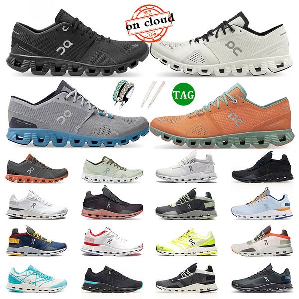 

men on cloud nova running shoes casual sneakers women cloudnova form 5 shoe triple black white orange outdoor sports trainers runners size 3