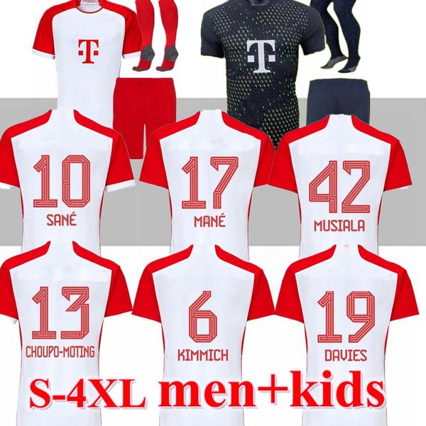 

s-4xl 23 24 musiala soccer jerseys sane 2023 2024 football shirt goretzka gnabry bayerns munich camisa de futebol men kids kits kimmich fans, Black;yellow