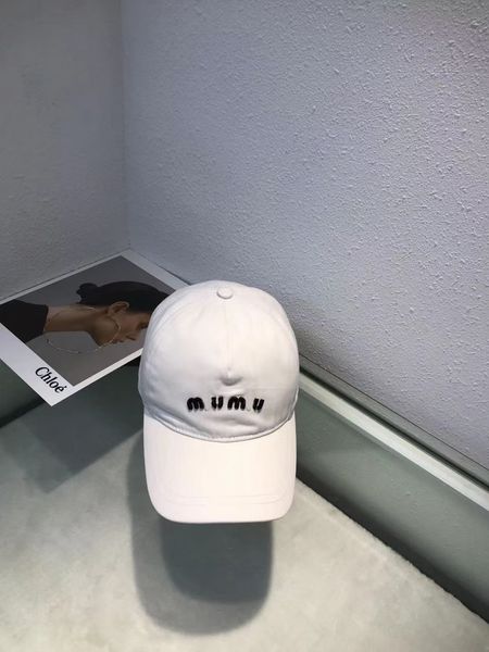 

versatile casual three-dimensional miu letter female designer designer beanie hat embroidered baseball cap, Blue;gray