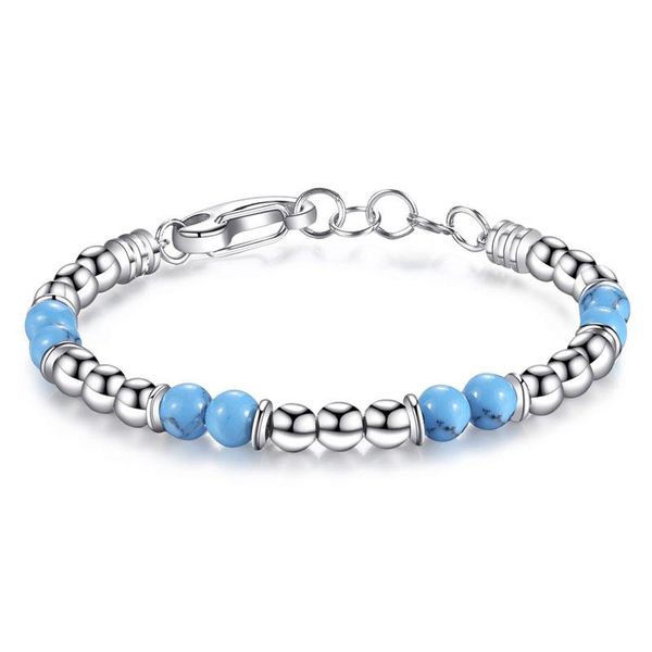 

bangle runda 2020 fashion handmade natural bead bracelet for men stainless steel clasp jewelry, Black
